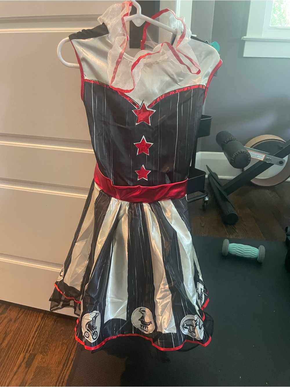 Girls Black & Red Star Circus Costume Dress